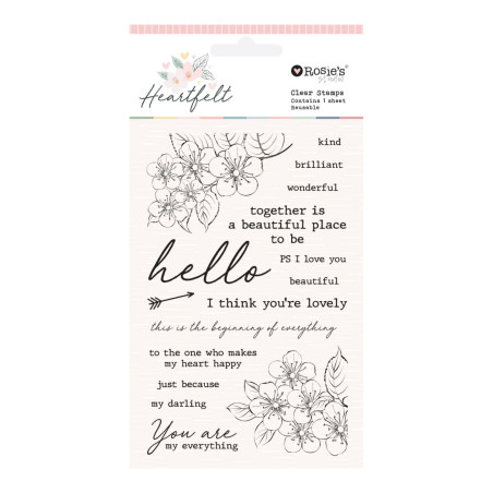 Rosies Studio Clear Stamp Heartfelt