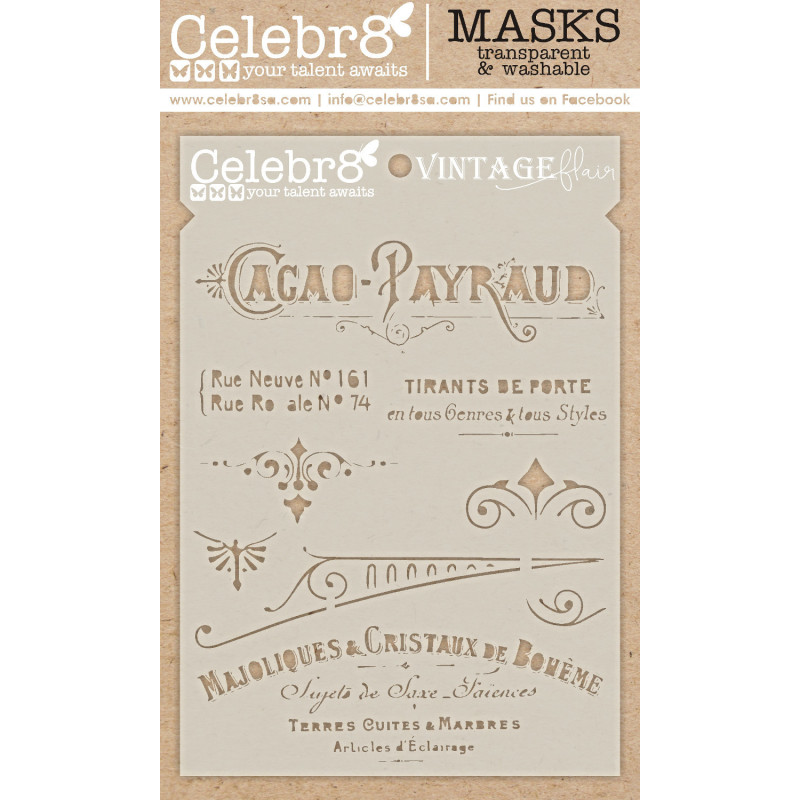 Celebr8 Stencil/Mask - Vintage Flair