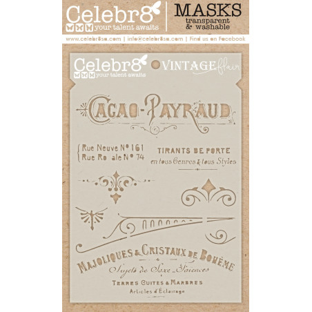 Celebr8 Stencil/Mask - Vintage Flair