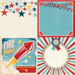 Bobunny Firecracker 12 X 12 Scrapbook Paper - Parade