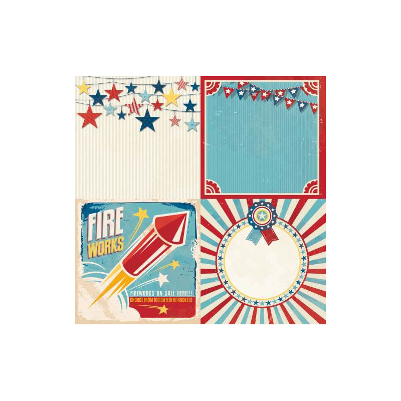 Bobunny Firecracker 12 X 12 Scrapbook Paper - Parade
