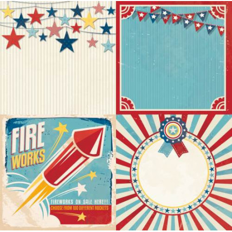 Bobunny Firecracker 12 X 12 Scrapbook Paper - Parade