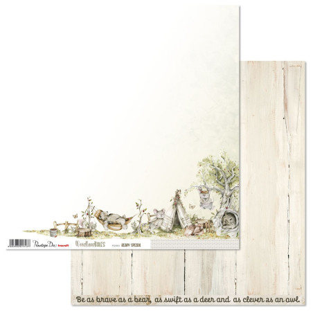 Penelope Dee 12 x 12 Woodlands Tales Paper - Beary Special