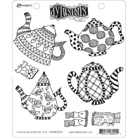 Ranger Dyan Reaveley's Dylusions Cling Stamp Collections 8.5"X7" - Everything Stops For Tea