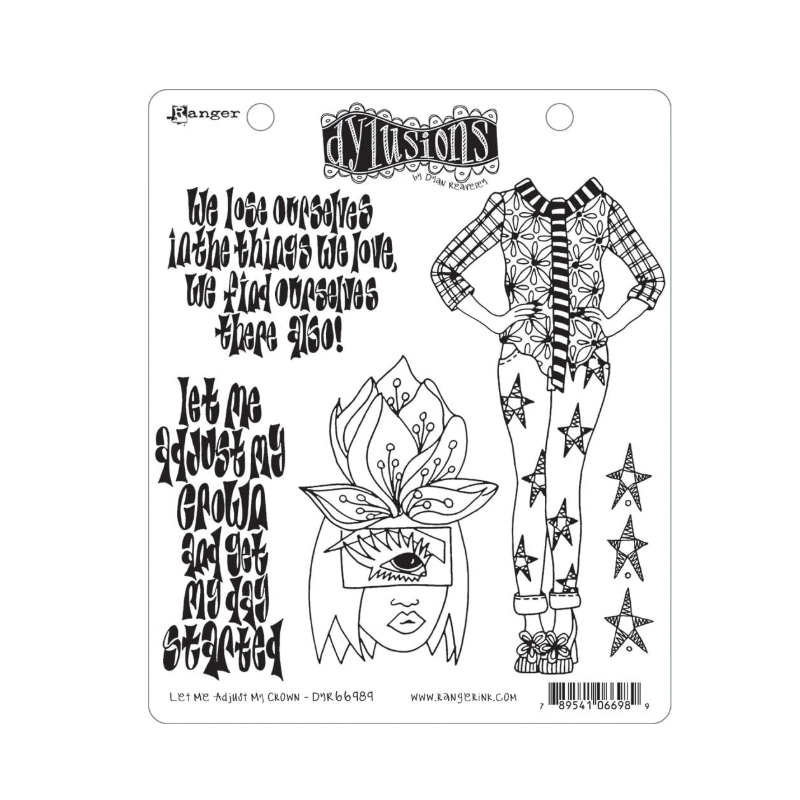 Ranger Dyan Reaveley's Dylusions Cling Stamp Collections 8.5"X7" - Adjust My Crown