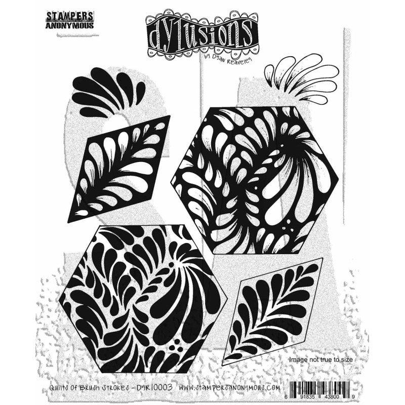 Ranger Dyan Reaveley's Dylusions Cling Stamp Collections 8.5"X7" - Quilts Of Brush Strokes