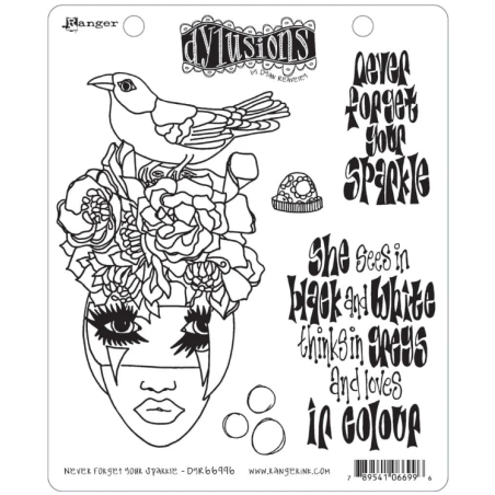 Ranger Dyan Reaveley's Dylusions Cling Stamp Collections 8.5"X7" - Never Forget Your Sparkle