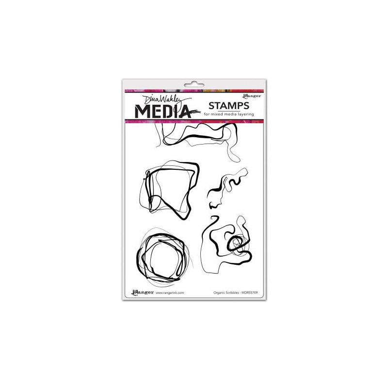 Ranger Organic Scribbles Dina Wakley Media Stamp