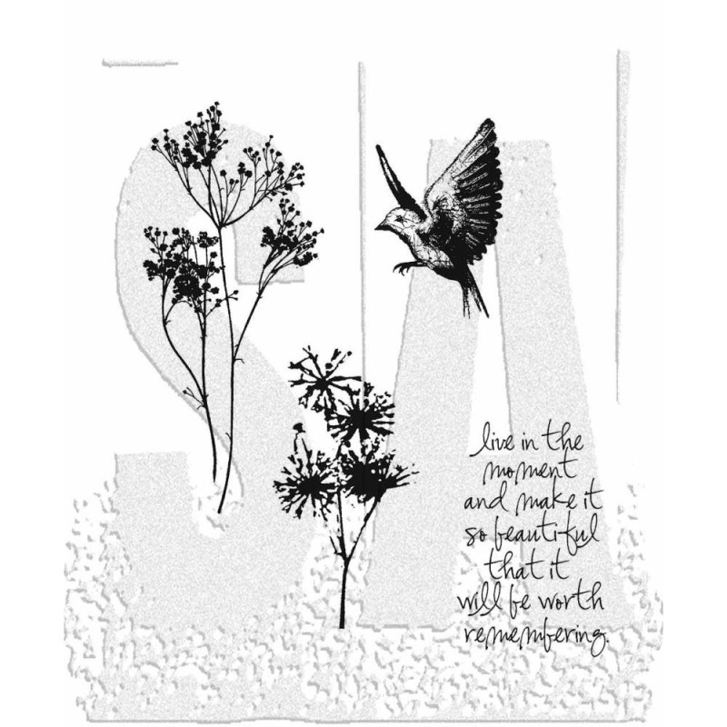 Tim Holtz Cling Stamps 7"X8.5" - Nature's Moments