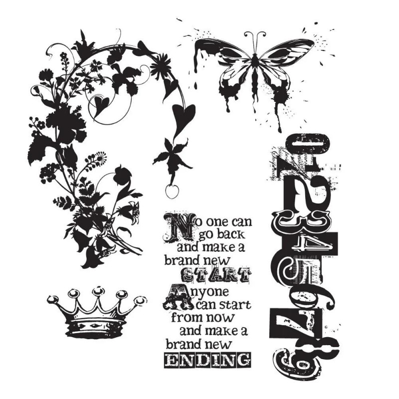 Tim Holtz Cling Stamps 7"X8.5" - Fairy Tale Frenzy