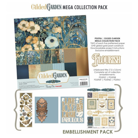 Penelope Dee 12X12 Mega Paper Pack - Gilded Garden