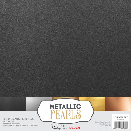 Penelope Dee 12 x 12 Metallic Scrapbook Pearl Paper Pack