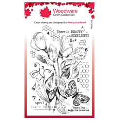 Woodware Clear Stamp Sweet Pea Postcards