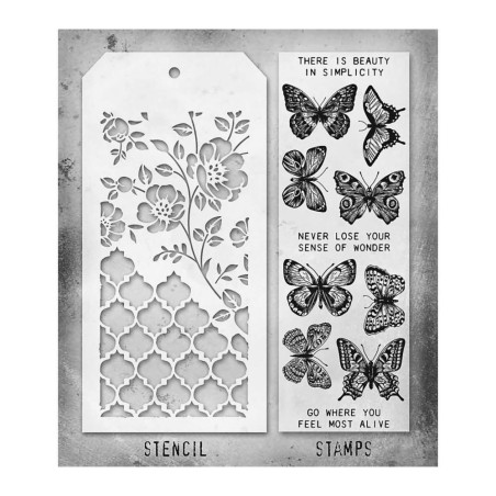 Tim Holtz Mixed-Media Stamps & Stencil Set 44