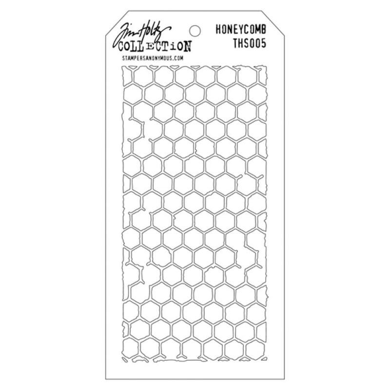 Tim Holtz Layered Stencil 4.125"X8.5" Honeycomb
