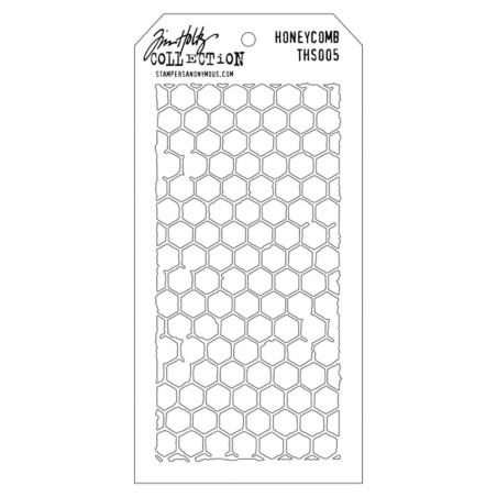 Tim Holtz Layered Stencil 4.125"X8.5" Honeycomb