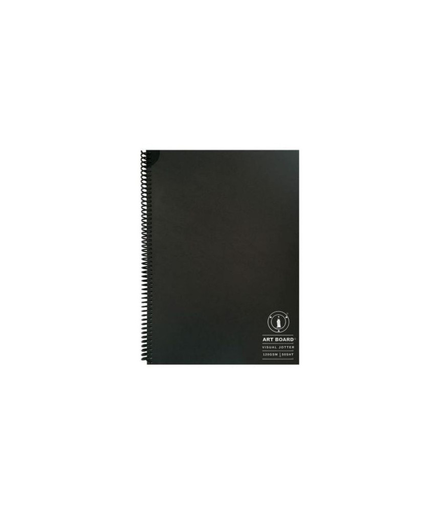 Art Board Visual Jotter 120gsm, 50 Sheets - A6 (Black Softcover)