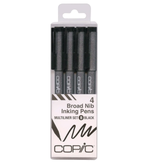Copic Multiliner Set Broad Nib Inking Pens