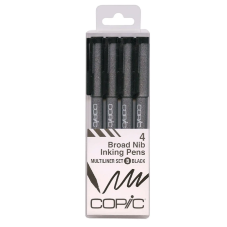 Copic Multiliner Set Broad Nib Inking Pens