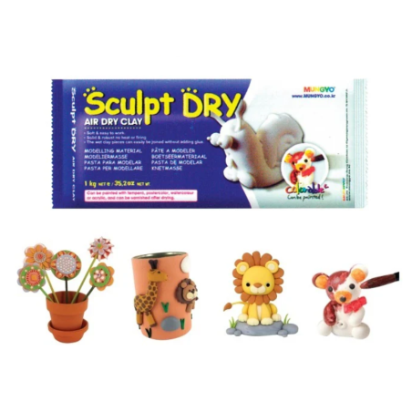 Mungyo Sculpt Dry Air-Dry Clay White 1kg