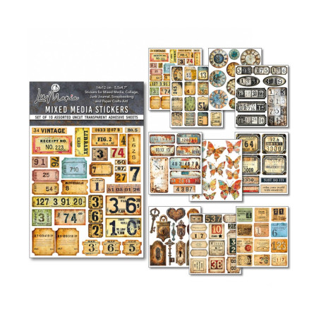 Grungy Tags Sticker Set 10/Pkg