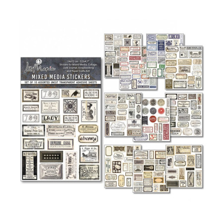 Vintage scripts Sticker Set 10/Pkg