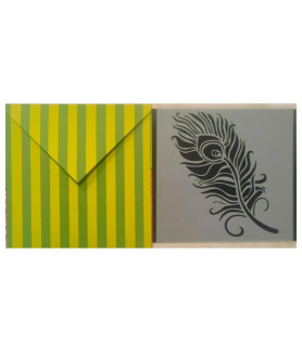 Studio Light Art By Marlene Mini Stencil/Mask - Feather