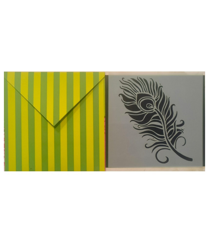 Studio Light Art By Marlene Mini Stencil/Mask - Feather