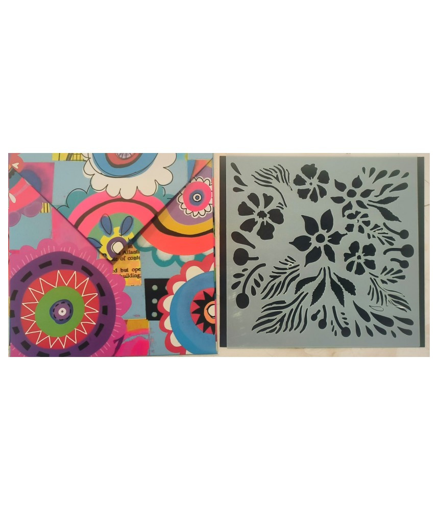 Studio Light Art By Marlene Mini Stencil/Mask- Flowers