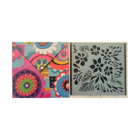 Studio Light Art By Marlene Mini Stencil/Mask- Flowers