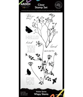 Maker Series Wispy Stems Clear Stamp Set 12 Stamps 10.0 x 21.0cm