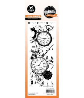 Clear Stamp Clock background Grunge 72x194x3mm