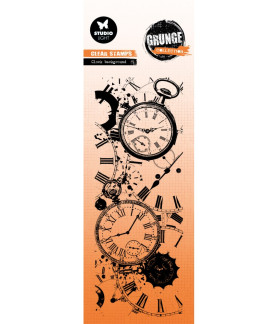 Clear Stamp Clock background Grunge 72x194x3mm