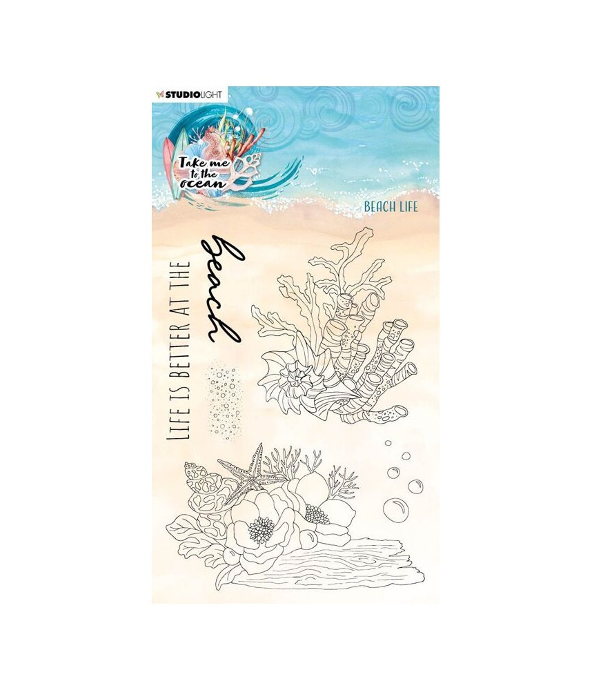 Clear stamp Beach Life Take me to the Ocean 6Pcs