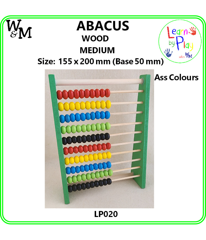 W&M Abacus Wood MEDIUM 155 x 200mm Ass Col
