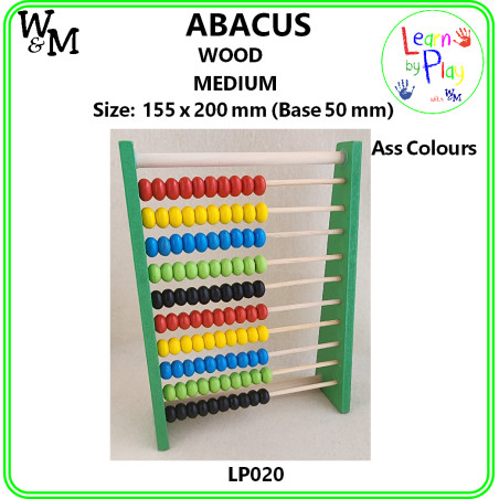 W&M Abacus Wood MEDIUM 155 x 200mm Ass Col