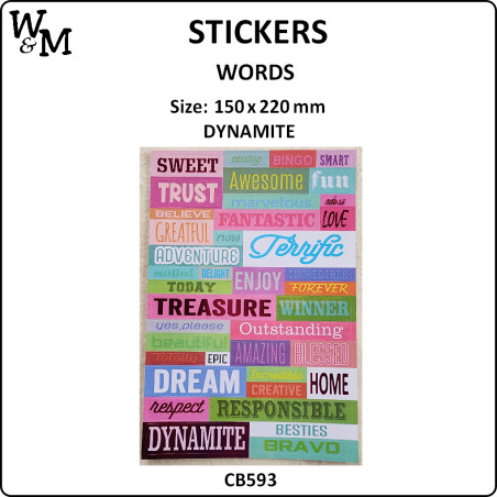 W&M Sticker WORDS DYNAMITE