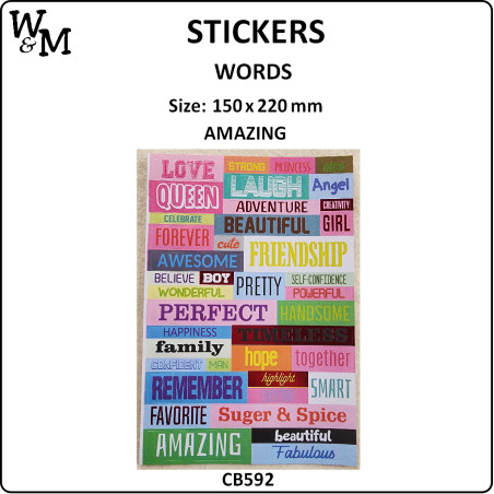 W&M Sticker WORDS AMAZING