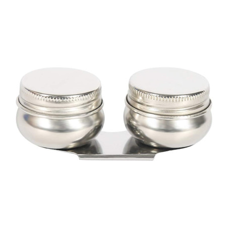 Double Dippers with Lid- Stainless Steel