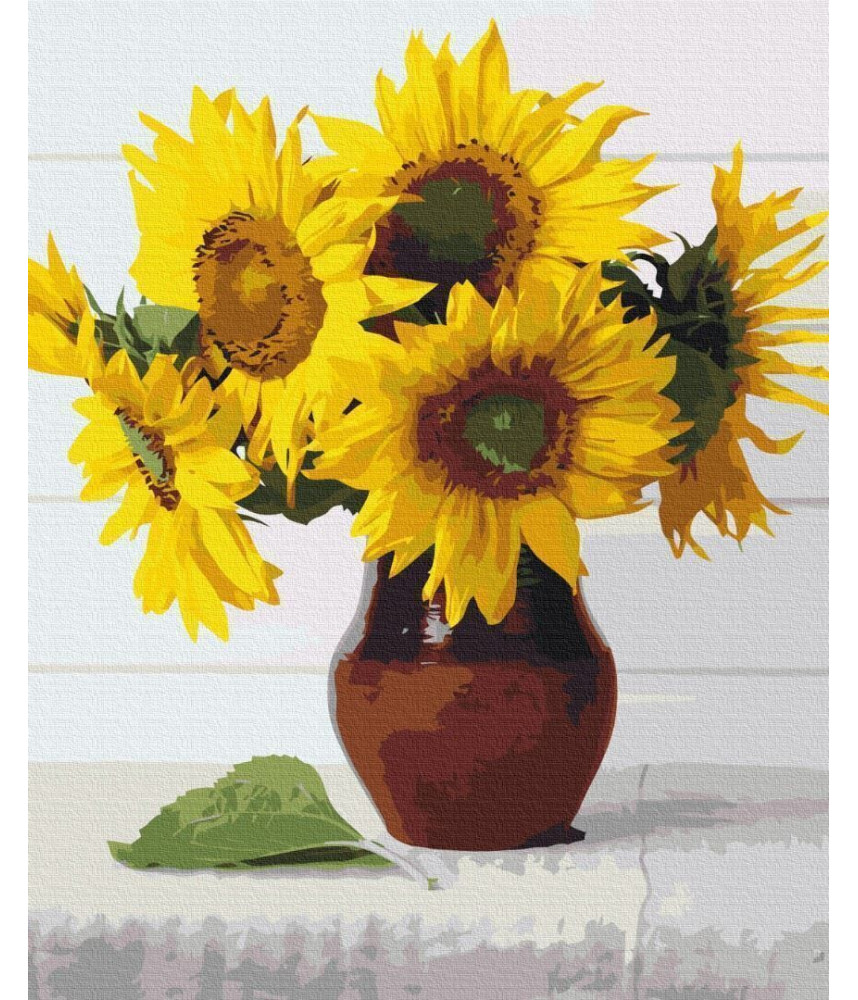 Brushme Paint by numbers Premium Sunflowers