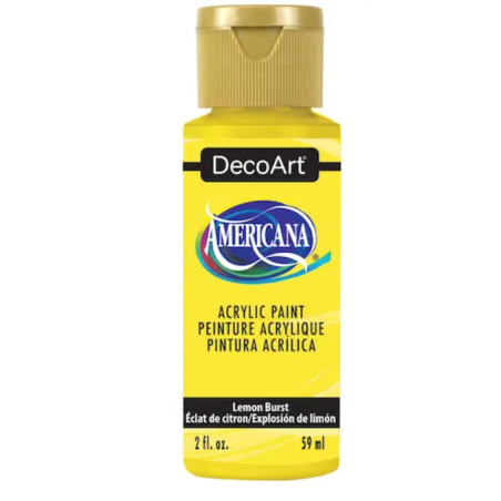 DecoArt Americana Acrylic Paint 59ml 2oz Yellows - Lemon Burst (Transparent)