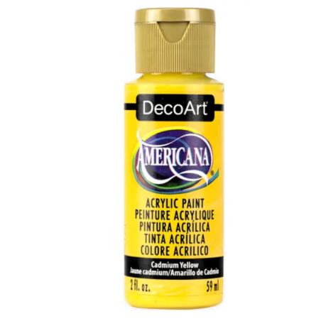 DecoArt Americana Acrylic Paint 59ml 2oz Yellows - Cadmium Yellow (Transparent)