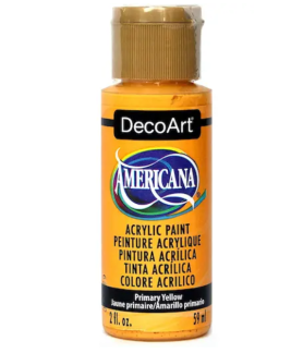 DecoArt Americana Acrylic Paint 59ml 2oz Yellows - Primary Yellow (Semi-Opaque)
