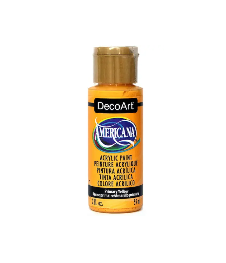 DecoArt Americana Acrylic Paint 59ml 2oz Yellows - Primary Yellow (Semi-Opaque)