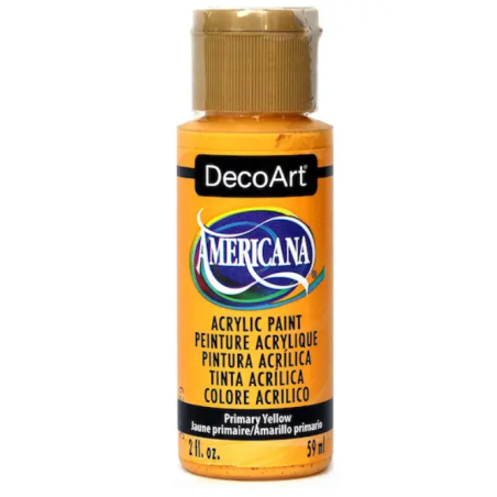 DecoArt Americana Acrylic Paint 59ml 2oz Yellows - Primary Yellow (Semi-Opaque)