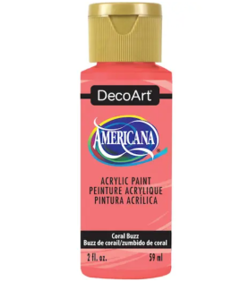 DecoArt Americana Acrylic Paint 59ml 2oz Reds - Coral Buzz