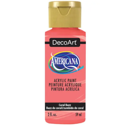 DecoArt Americana Acrylic Paint 59ml 2oz Reds - Coral Buzz