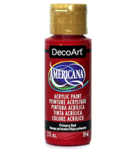 DecoArt Americana Acrylic Paint 59ml 2oz Reds - Primary Red (Semi-Opaque)