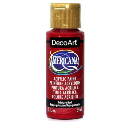 DecoArt Americana Acrylic Paint 59ml 2oz Reds - Primary Red (Semi-Opaque)