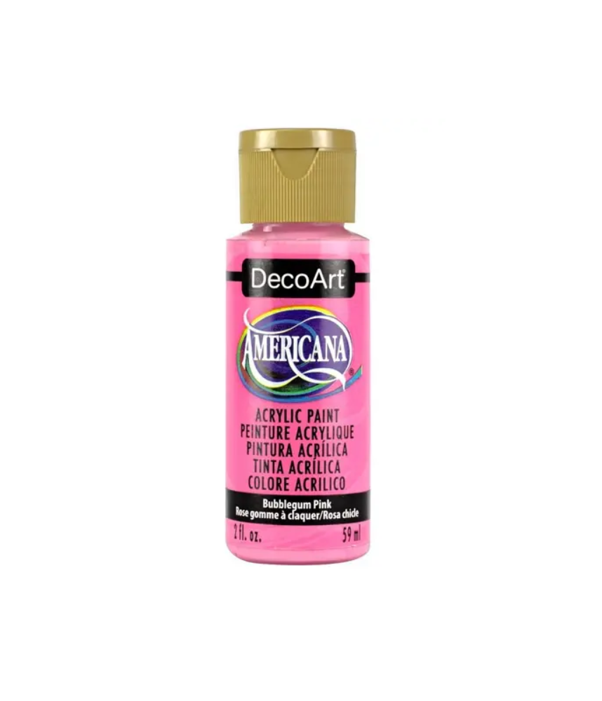 DecoArt Americana Acrylic Paint 59ml 2oz Reds - Bubblegum Pink